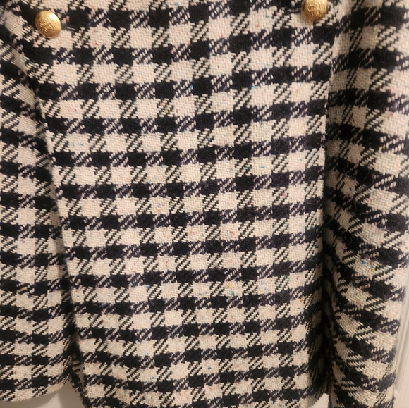 Talbots Black and Cream Houndstooth Wool ALine Skirt - Picture 5 of 6